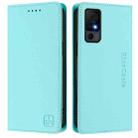 For TCL 40 XL / 40T / T608DL RC01 Dual-Folded Magnetic Suction RFID Leather Phone Case(Mint Green) - 2