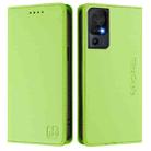 For TCL 40 SE RC01 Dual-Folded Magnetic Suction RFID Leather Phone Case(Grass Green) - 2