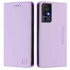 For TCL 40 SE RC01 Dual-Folded Magnetic Suction RFID Leather Phone Case(Light Purple) - 2