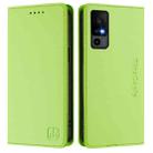 For TCL 40 R 5G RC01 Dual-Folded Magnetic Suction RFID Leather Phone Case(Grass Green) - 2