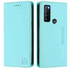 For TCL 30 XL / T701DL RC01 Dual-Folded Magnetic Suction RFID Leather Phone Case(Mint Green) - 2