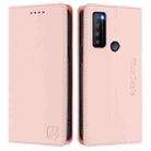 For TCL 30 XL / T701DL RC01 Dual-Folded Magnetic Suction RFID Leather Phone Case(Pink) - 2