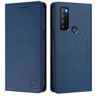 For TCL 30 XL / T701DL RC01 Dual-Folded Magnetic Suction RFID Leather Phone Case(Dark Blue) - 2