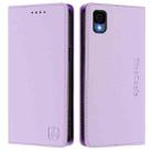 For TCL 30Z / T602DL RC01 Dual-Folded Magnetic Suction RFID Leather Phone Case(Light Purple) - 2