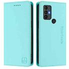 For TCL 30 SE RC01 Dual-Folded Magnetic Suction RFID Leather Phone Case(Mint Green) - 2