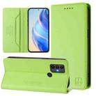 For TCL 30 SE RC01 Dual-Folded Magnetic Suction RFID Leather Phone Case(Grass Green) - 1