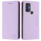 For TCL 30 SE RC01 Dual-Folded Magnetic Suction RFID Leather Phone Case(Light Purple) - 2