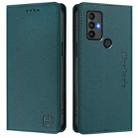 For TCL 30 SE RC01 Dual-Folded Magnetic Suction RFID Leather Phone Case(Dark Green) - 2