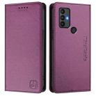 For TCL 30 SE RC01 Dual-Folded Magnetic Suction RFID Leather Phone Case(Violet) - 2