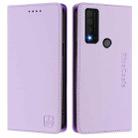 For TCL 30 XE 5G RC01 Dual-Folded Magnetic Suction RFID Leather Phone Case(Light Purple) - 2