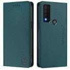 For TCL 30 XE 5G RC01 Dual-Folded Magnetic Suction RFID Leather Phone Case(Dark Green) - 2