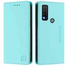 For TCL 20 R 5G RC01 Dual-Folded Magnetic Suction RFID Leather Phone Case(Mint Green) - 2