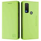 For TCL 20 R 5G RC01 Dual-Folded Magnetic Suction RFID Leather Phone Case(Grass Green) - 2