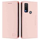 For TCL 20 R 5G RC01 Dual-Folded Magnetic Suction RFID Leather Phone Case(Pink) - 2