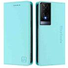 For TCL 50 XE RC01 Dual-Folded Magnetic Suction RFID Leather Phone Case(Mint Green) - 2