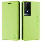 For TCL 50 XE RC01 Dual-Folded Magnetic Suction RFID Leather Phone Case(Grass Green) - 2