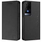 For TCL 50 XE RC01 Dual-Folded Magnetic Suction RFID Leather Phone Case(Black) - 2