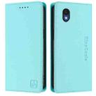 For TCL 201 RC01 Dual-Folded Magnetic Suction RFID Leather Phone Case(Mint Green) - 2