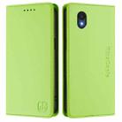 For TCL 201 RC01 Dual-Folded Magnetic Suction RFID Leather Phone Case(Grass Green) - 2