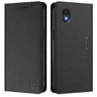 For TCL 201 RC01 Dual-Folded Magnetic Suction RFID Leather Phone Case(Black) - 2