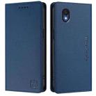 For TCL 201 RC01 Dual-Folded Magnetic Suction RFID Leather Phone Case(Dark Blue) - 2