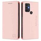 For TCL 305 / 306 RC01 Dual-Folded Magnetic Suction RFID Leather Phone Case(Pink) - 2