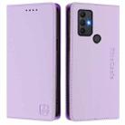 For TCL 305 / 306 RC01 Dual-Folded Magnetic Suction RFID Leather Phone Case(Light Purple) - 2