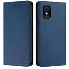 For TCL 502 RC01 Dual-Folded Magnetic Suction RFID Leather Phone Case(Dark Blue) - 2