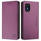 For TCL 502 RC01 Dual-Folded Magnetic Suction RFID Leather Phone Case(Violet) - 2