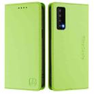 For TCL Stylus 5G RC01 Dual-Folded Magnetic Suction RFID Leather Phone Case(Grass Green) - 2