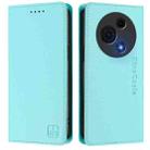 For TCL 60 NxtPaper RC01 Dual-Folded Magnetic Suction RFID Leather Phone Case(Mint Green) - 2