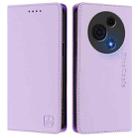 For TCL 60 NxtPaper RC01 Dual-Folded Magnetic Suction RFID Leather Phone Case(Light Purple) - 2