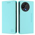 For TCL 605 / 60 SE RC01 Dual-Folded Magnetic Suction RFID Leather Phone Case(Mint Green) - 2