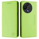 For TCL 605 / 60 SE RC01 Dual-Folded Magnetic Suction RFID Leather Phone Case(Grass Green) - 2
