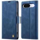 For Google Pixel 8 AutSpace A11 Side Buckle MagSafe Magnetic RFID Phone Leather Case(Blue) - 1