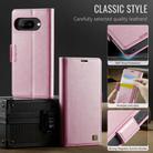 For Google Pixel 9a AutSpace A11 Side Buckle MagSafe Magnetic RFID Phone Leather Case(Rose Gold) - 2
