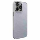 For iPhone 13 Pro Max Wave Texture Liquid Silicone Titanium MagSafe Phone Case(Grey) - 1