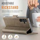 For Samsung Galaxy A14 4G / 5G AutSpace A11 Side Buckle MagSafe Magnetic RFID Phone Leather Case(Coffee) - 3