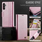For Samsung Galaxy A16 5G AutSpace A11 Side Buckle MagSafe Magnetic RFID Phone Leather Case(Rose Gold) - 2