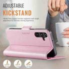 For Samsung Galaxy A16 5G AutSpace A11 Side Buckle MagSafe Magnetic RFID Phone Leather Case(Rose Gold) - 3