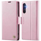 For Samsung Galaxy A54 5G AutSpace A11 Side Buckle MagSafe Magnetic RFID Phone Leather Case(Rose Gold) - 1