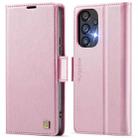 For Samsung Galaxy A53 5G AutSpace A11 Side Buckle MagSafe Magnetic RFID Phone Leather Case(Rose Gold) - 1