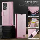 For Samsung Galaxy A53 5G AutSpace A11 Side Buckle MagSafe Magnetic RFID Phone Leather Case(Rose Gold) - 2