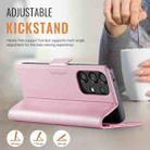 For Samsung Galaxy A53 5G AutSpace A11 Side Buckle MagSafe Magnetic RFID Phone Leather Case(Rose Gold) - 3