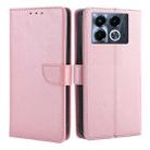 For Infinix Note 40 5G Calf Texture Buckle Flip Leather Phone Case(Rose Gold) - 1
