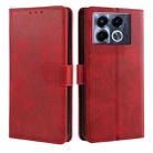 For Infinix Note 40 5G Calf Texture Buckle Flip Leather Phone Case(Red) - 1