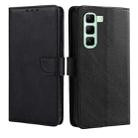 For Infinix Hot 50 5G Calf Texture Buckle Flip Leather Phone Case(Black) - 1