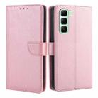 For Infinix Hot 50 5G Calf Texture Buckle Flip Leather Phone Case(Rose Gold) - 1