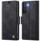 For Samsung Galaxy S22+ 5G AutSpace A11 Side Buckle MagSafe Magnetic RFID Phone Leather Case(Black) - 1