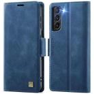 For Samsung Galaxy S22+ 5G AutSpace A11 Side Buckle MagSafe Magnetic RFID Phone Leather Case(Blue) - 1